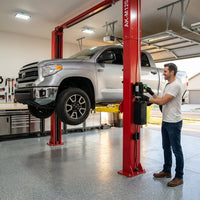 12000 Lbs Extra Height 167Inch 2 Post Lift Two Post Car Lift AK-M120 Auto Lift Car Lift Hoist 2 Post Car Lift (Extra Height, Red) — Lifestyle