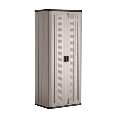 3-Shelf Resin Base Garage Cabinet Locker, Gray
