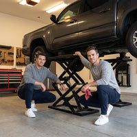 Car Lift, 7,000 Lbs. Capacity Portable Car Lift, 26.8 In. Max. Height, Carbon Steel Truck Lift with 120-Volt Power Unit — Lifestyle