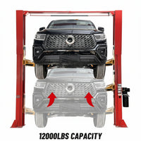 12000 Lbs Extra Height 167Inch 2 Post Lift Two Post Car Lift AK-M120 Auto Lift Car Lift Hoist 2 Post Car Lift (Extra Height, Red)